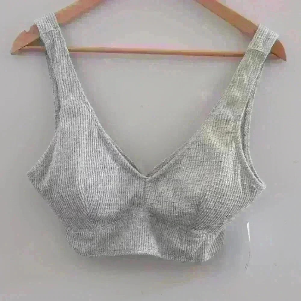 🌴2/$25🌴GILLY HICKS |  Women's Super Soft Light Grey Back Crossover Bralette